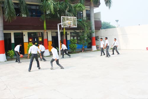 Students competing in inter-school sports